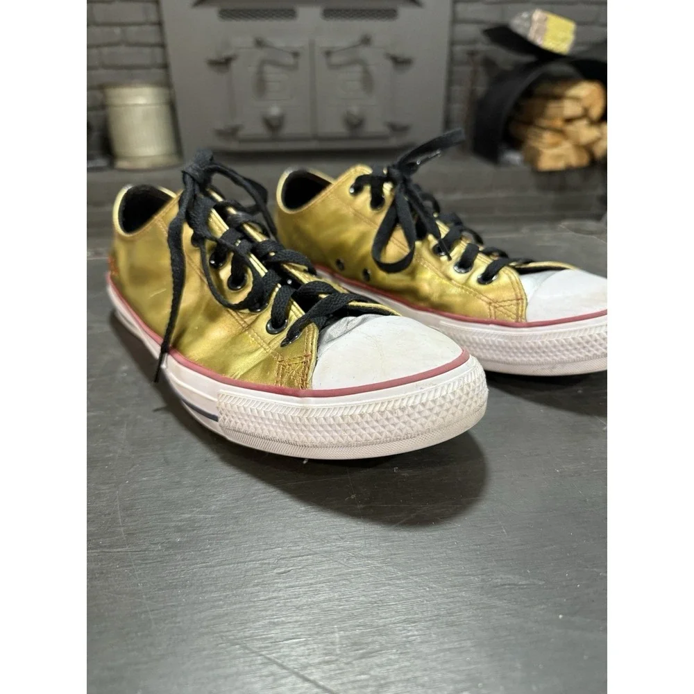 Custom‎ Converse All Star  Metallic Gold - BE KIND Men's Size 10 Women's Size 12